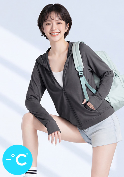 -°C 冰感網眼連帽涼感外套