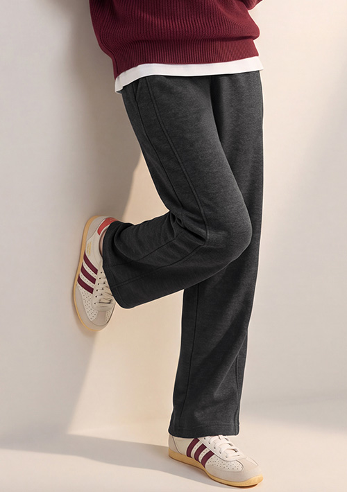 【限時$349】軟綿綿磨毛休閒直筒褲