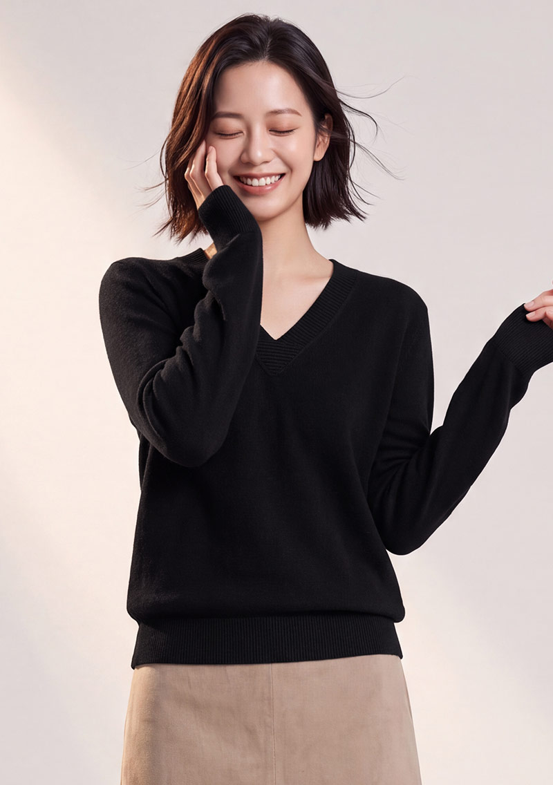 【限時$299】柔滑細針織V領上衣