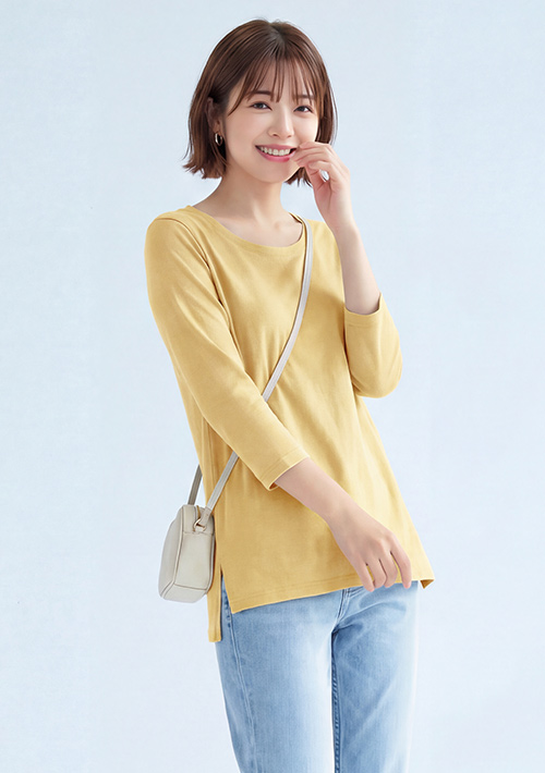 【限時$168】圓領七分袖純棉上衣