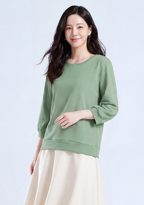 【限時$222】純棉七分泡泡袖上衣